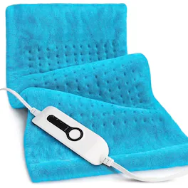 MOVSSOU - Heating Pad Double Sided Machine Washable 12"x24" - Light Blue