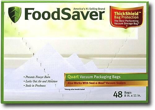 Front Standard. FoodSaver - Quart-Size Bags for FoodSaver Vacuum Sealer (48-Pack).