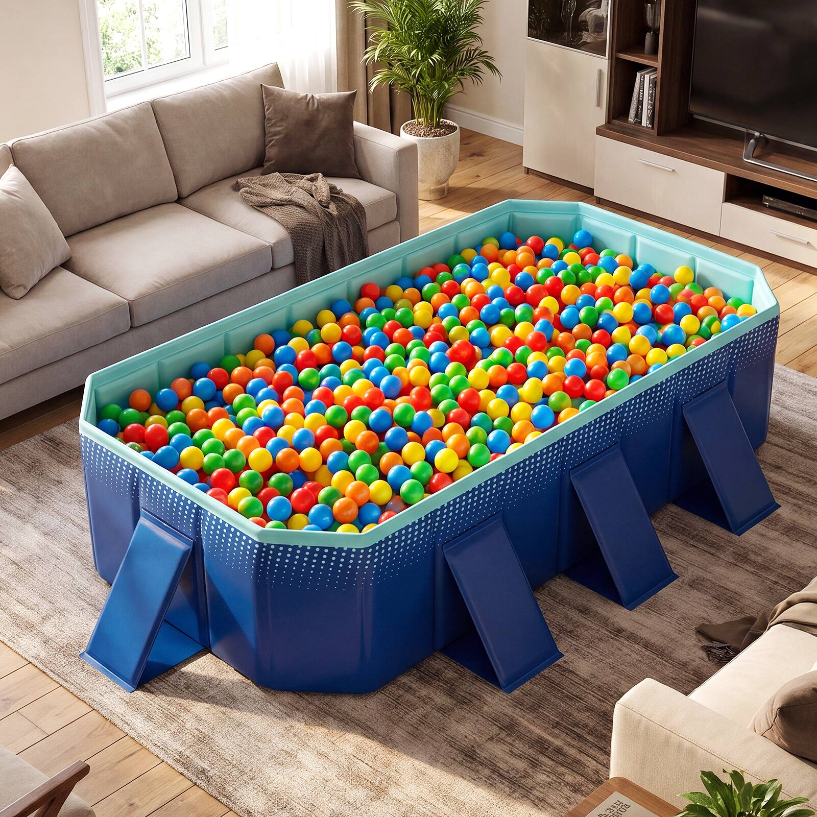 Alt View 4. Costway - Costway Non-Inflatable Folding Kiddie Outdoor Swimming Pool,Portable Around Ground Pool - Gradient + Green.