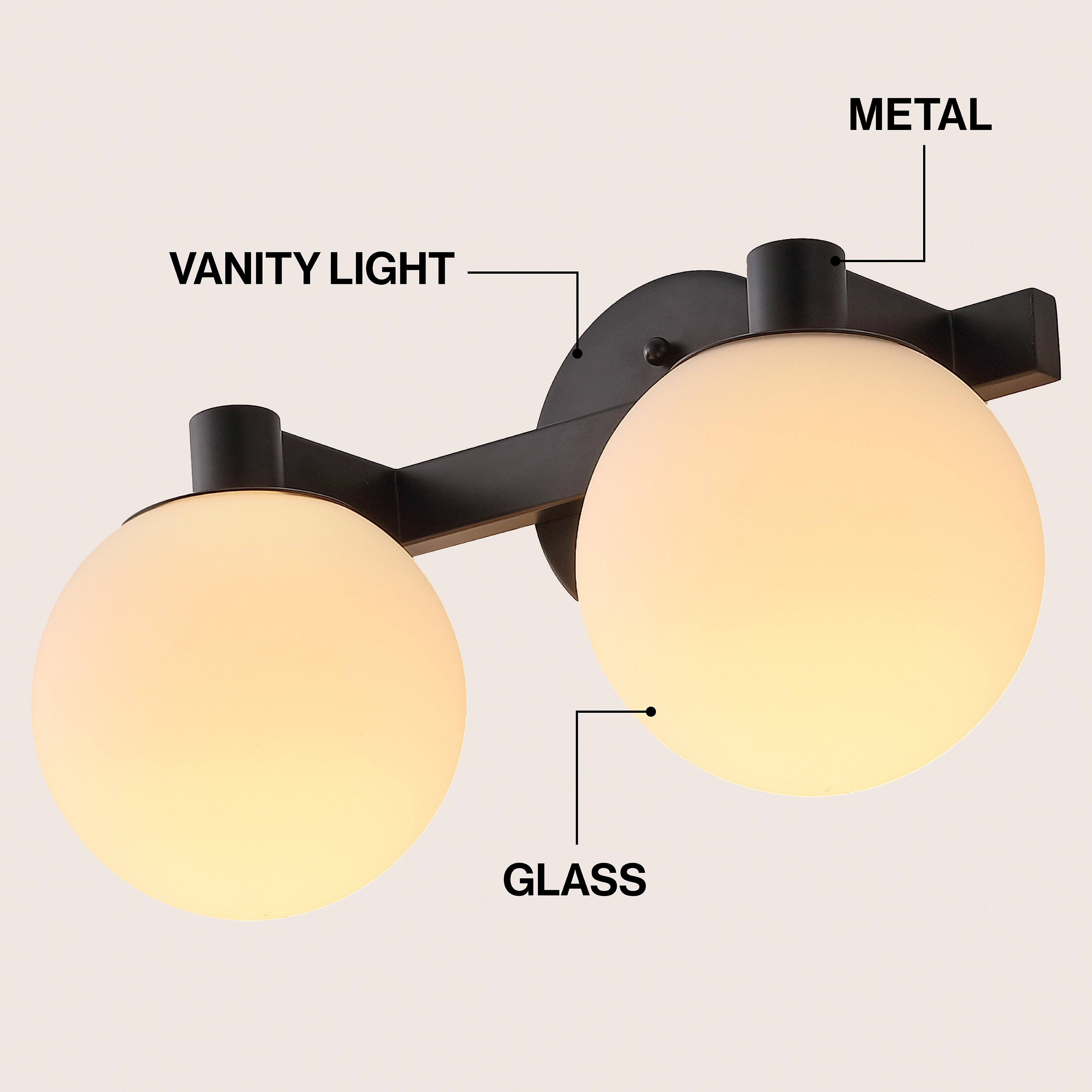 METAL VANITY LIGHT GLASS