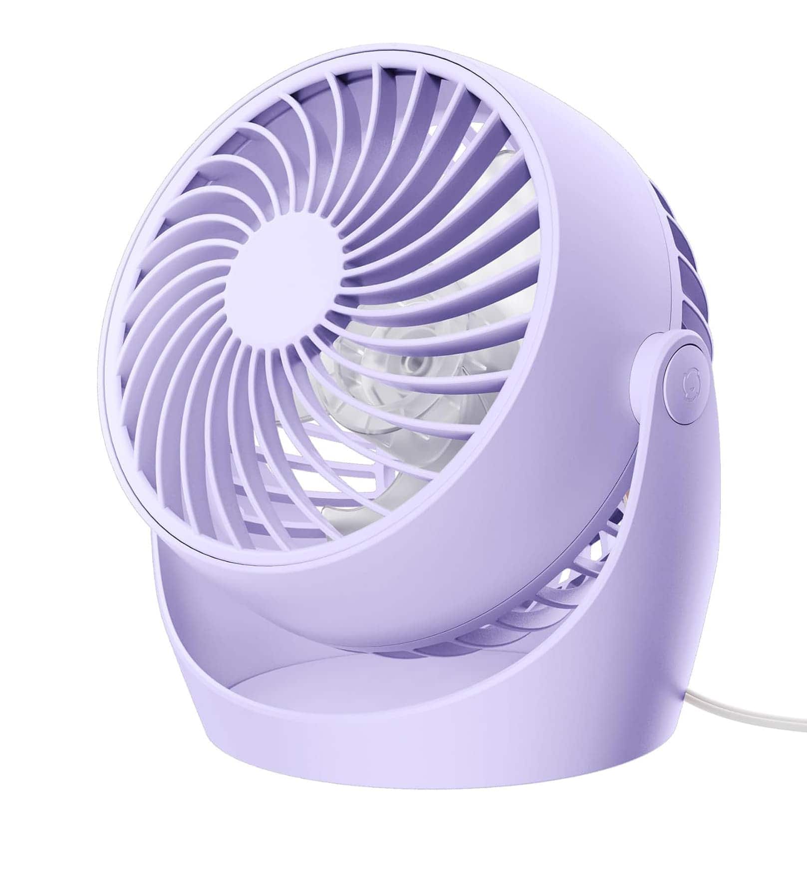 FINEAK - 5-Inch Portable Desk Fan | 3 Speeds 360° Tilt | Home/Office/Dorm Cooling Essential (Purple)