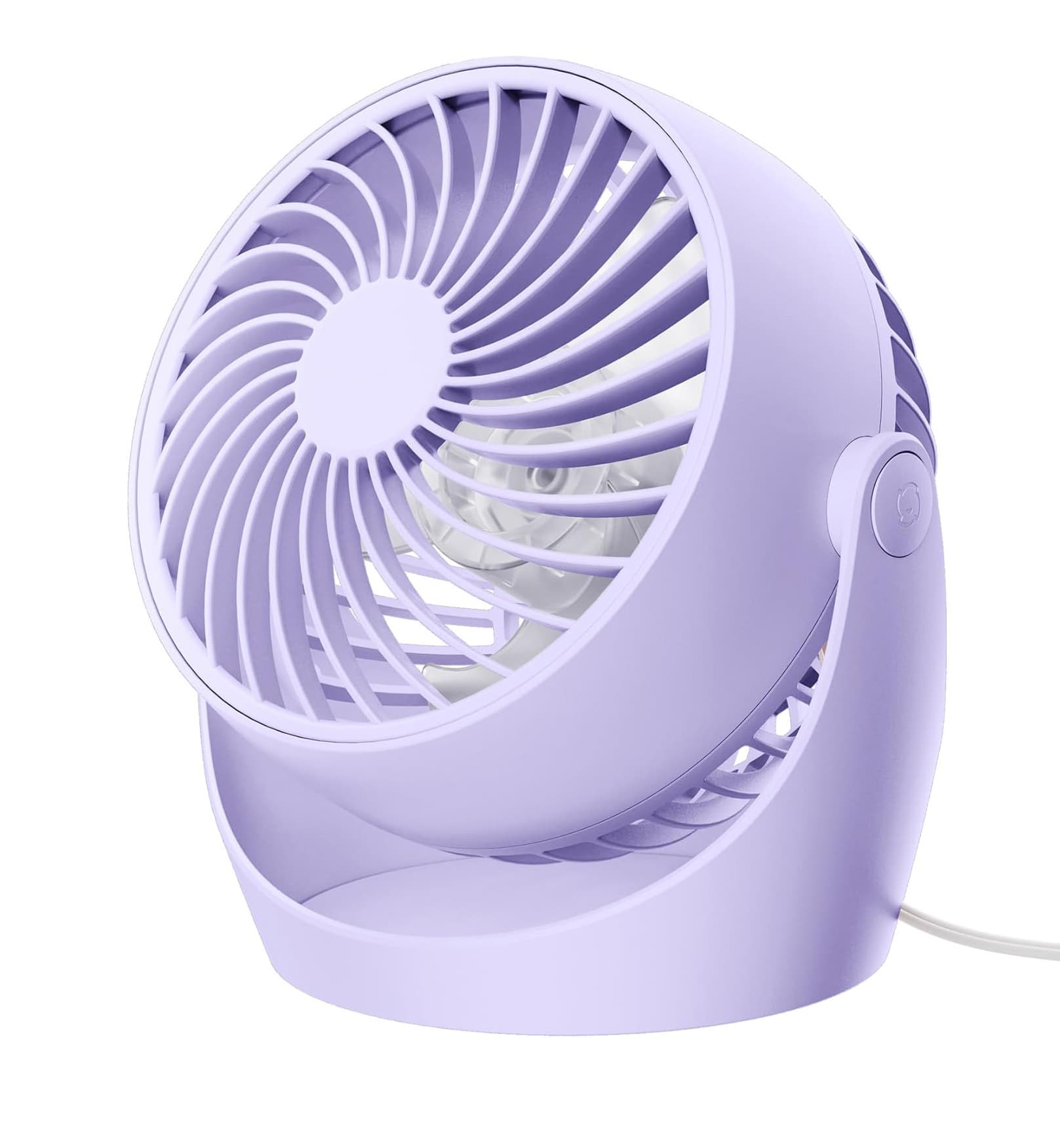 Front. FINEAK - 5-Inch Portable Desk Fan | 3 Speeds 360° Tilt | Home/Office/Dorm Cooling Essential (Purple).