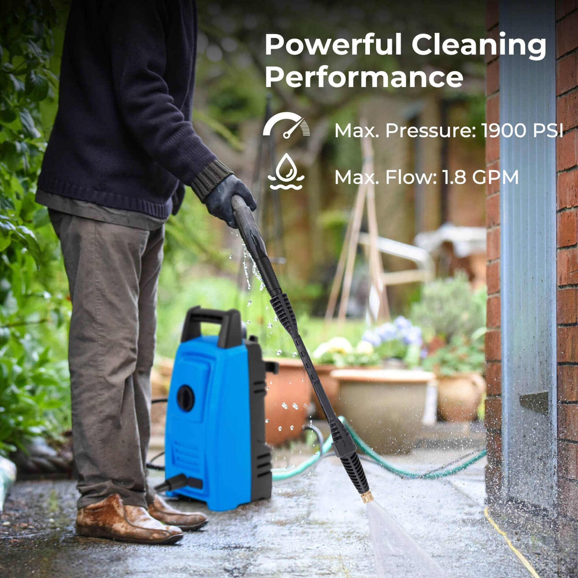 Powerful Cleaning Performance  
Max. Pressure: 1900 PSI  
Max. Flow: 1.8 GPM