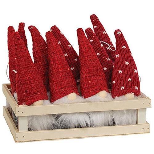 Front. BreeBe - *Valentine's Red Gnome Ornament - 2 Asstd. - Red.