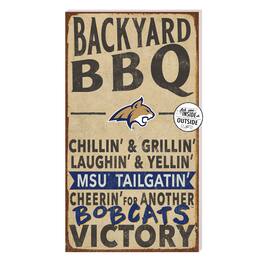 Jardine - Montana State Bobcats 11'' x 20'' Indoor/Outdoor BBQ Sign - Brown