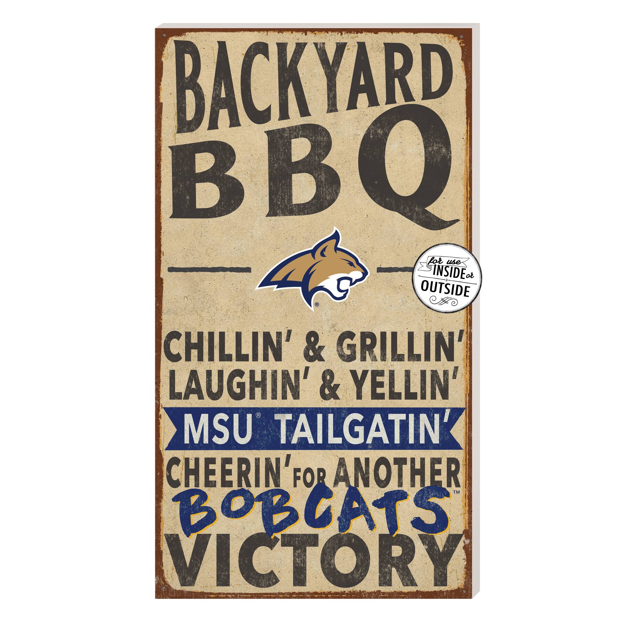 Brown Montana State Bobcats 11'' x 20'' Indoor/Outdoor BBQ Sign