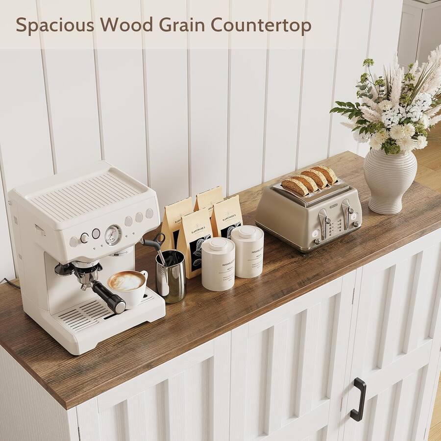 Vividwood 42" Buffet Cabinet with Storage, 3 Door Sideboard Cabinet ...