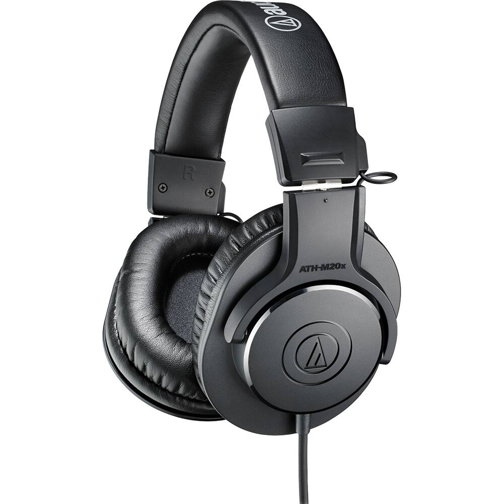 Front. Audio-Technica - Professional Monitor Headphones ATH-M20X - Black.
