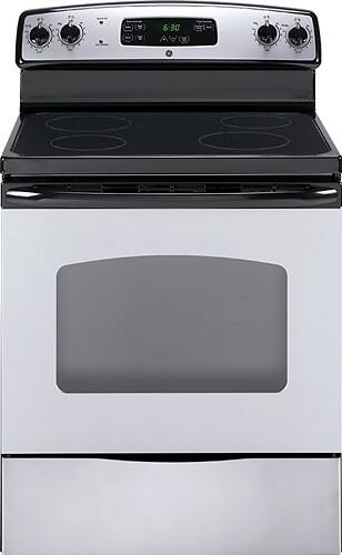 Front Standard. GE - 30" Freestanding Electric Range - Stainless-Steel.