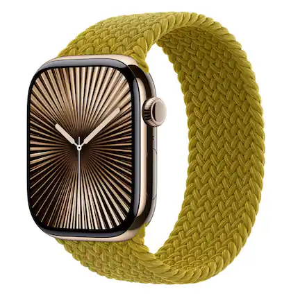 Front. Apple - Apple Watch Band Braided Solo Loop 42Mm Watch Size 6 - yellow.