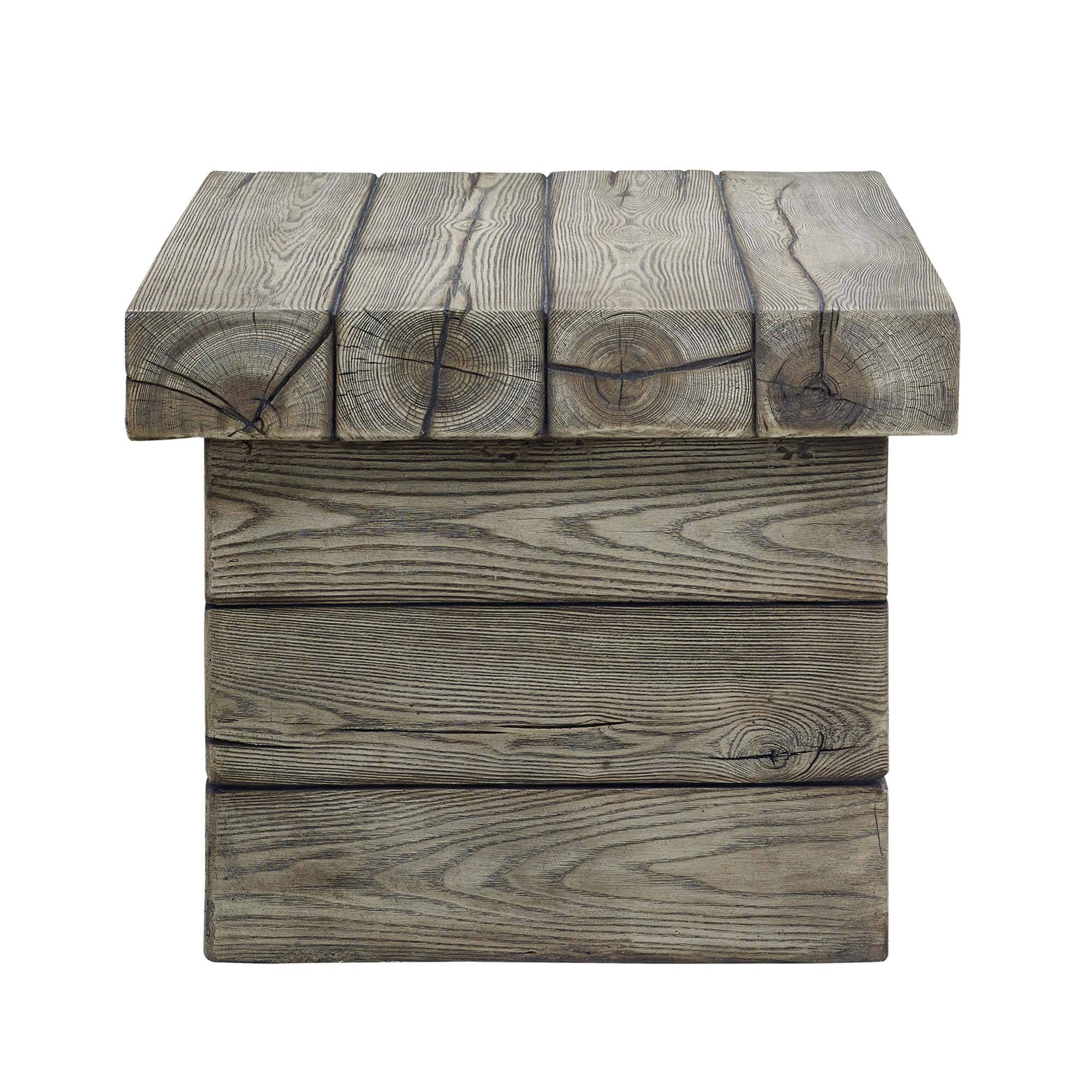Alt View 1. Modway - Manteo Rustic Coastal Outdoor Patio Side Table by Modway - Light Gray.