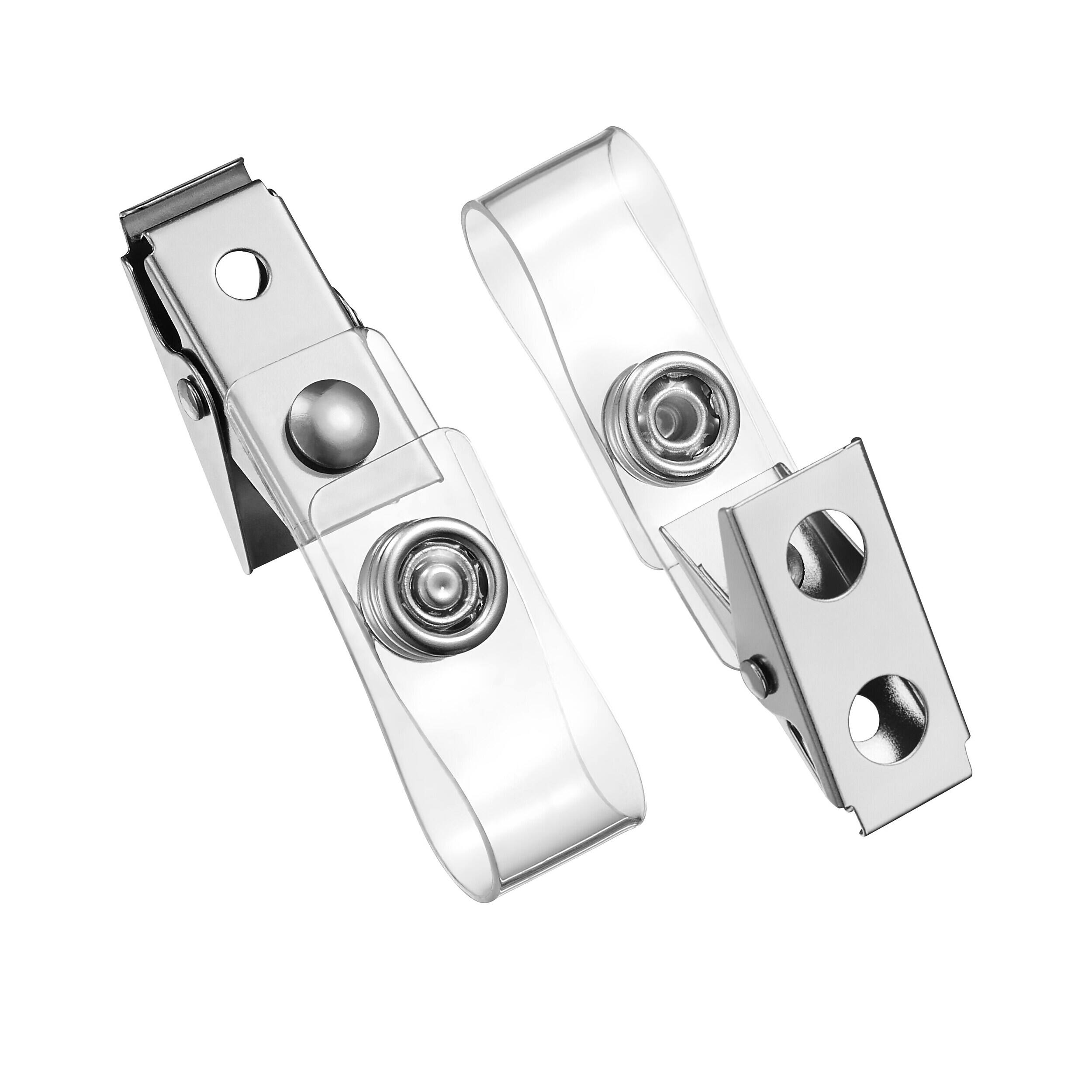 Alt View 6. Staples - Badge Straps, Vinyl/Metal, 100/Pack - Clear.