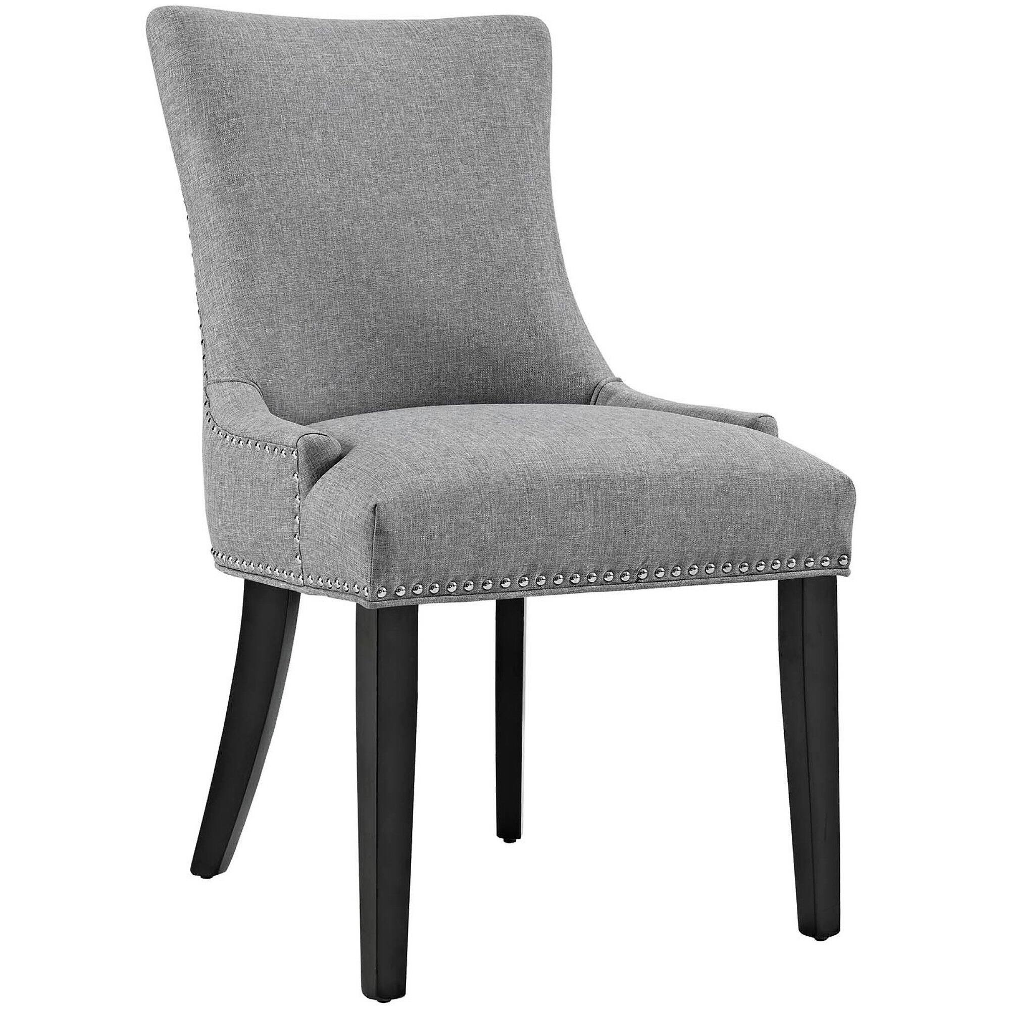 Angle. Modway - Marquis Fabric Dining Chair Set of 4 by Modway - Gray.