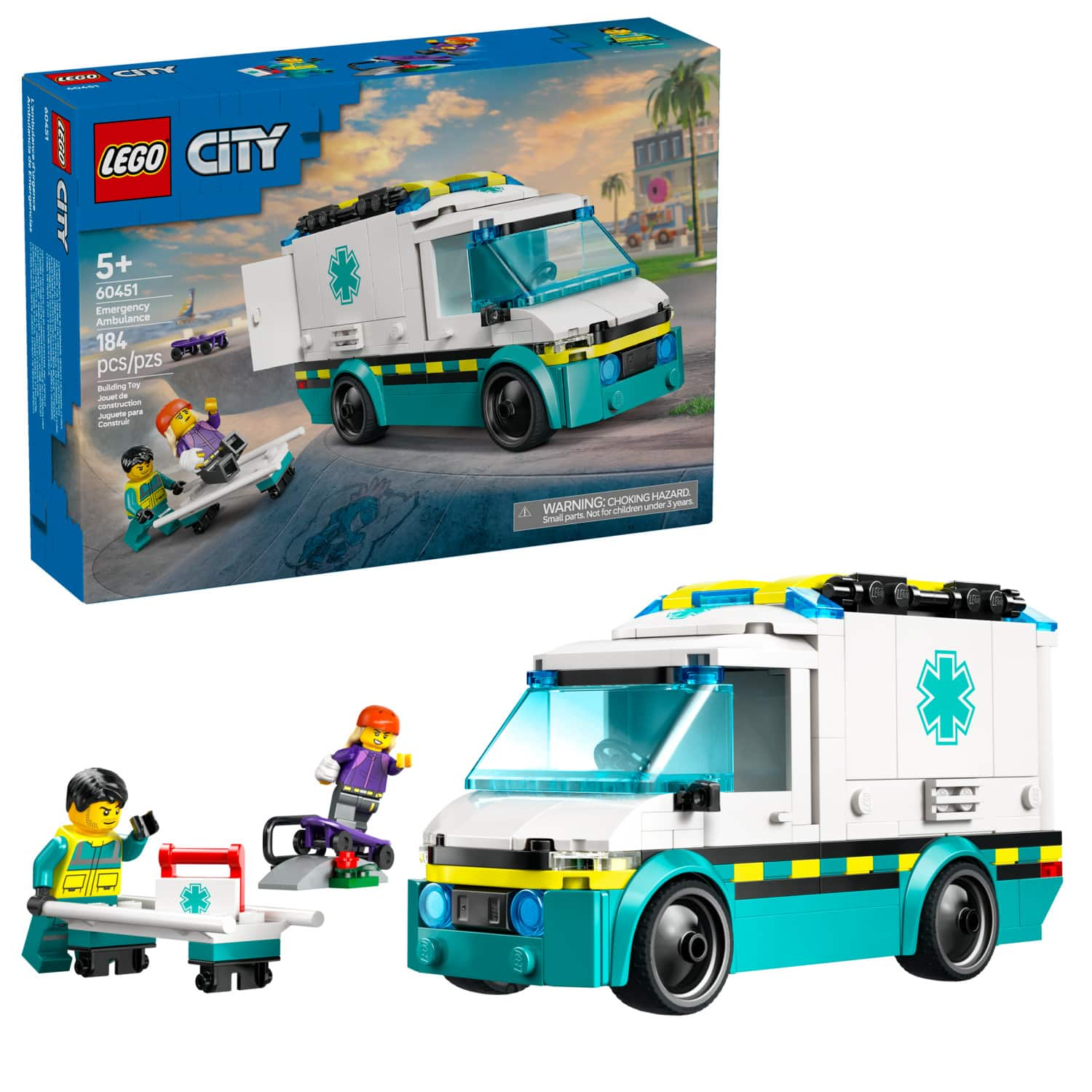 LEGO City Emergency Ambulance Building Toy 60451 6526281 - Best Buy