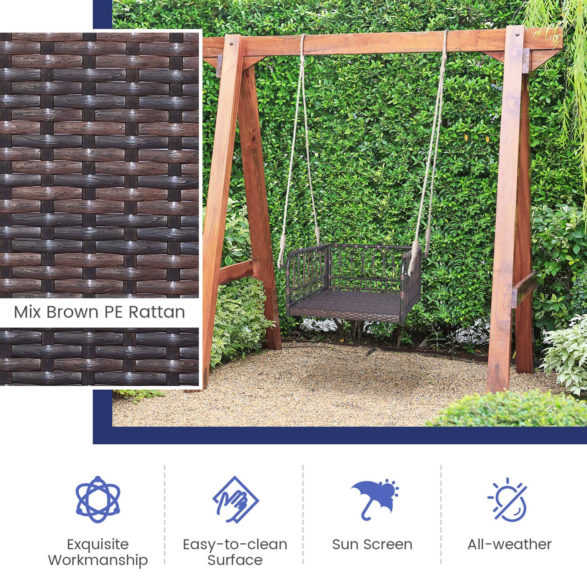 Mix Brown PE Rattan

- Exquisite Workmanship
- Easy-to-clean Surface
- Sun Screen
- All-weather