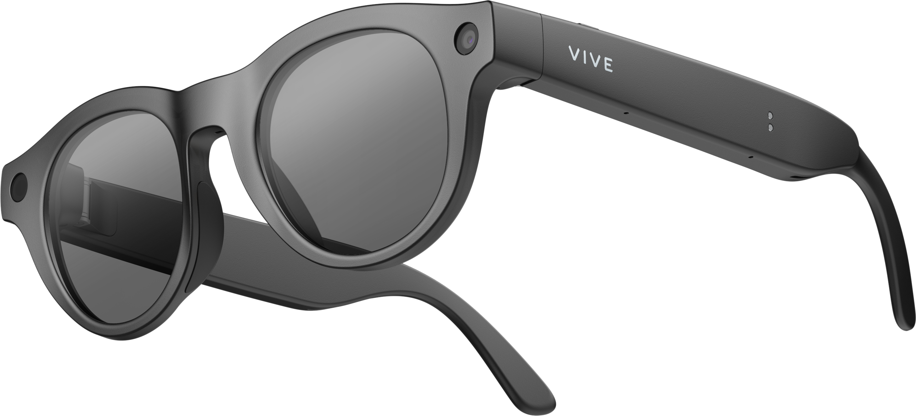 HTC - VIVE Eagle™ AI Glasses – Round, Sunglass Lens - Charcoal Black