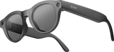 Front. HTC - VIVE Eagle™ AI Glasses – Round, Sunglass Lens - Charcoal Black.