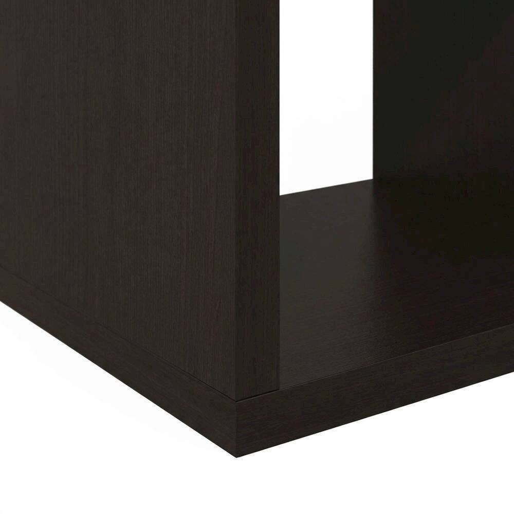 Alt View 2. FurniFact - Wooden bookcase with modern design for living room storage - Dark Oak.
