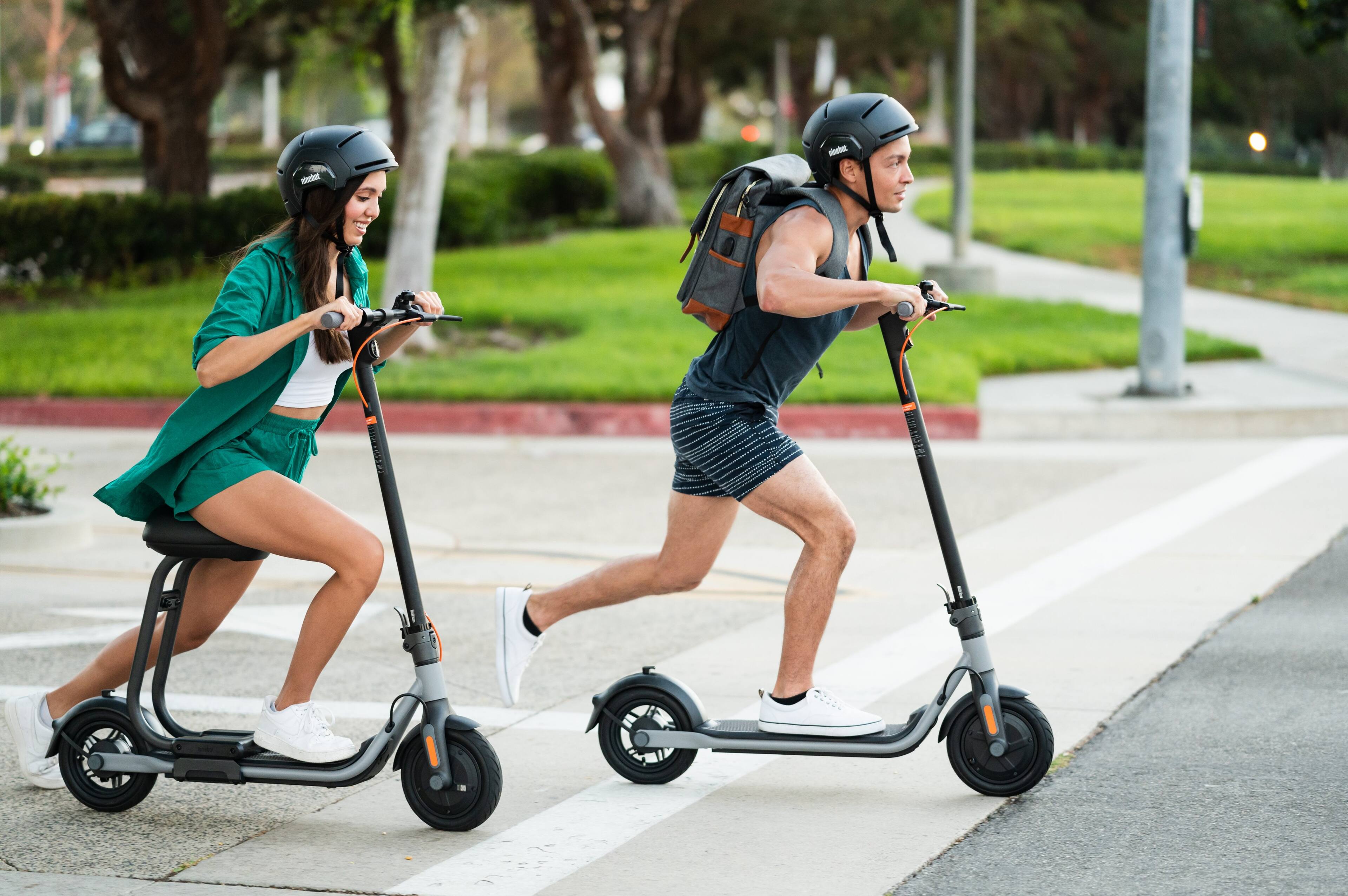 Alt View Zoom 27. Segway - Ninebot D40X Electric Kick Scooter plus Seat w/23.6 mi Max Operating Range & 18.6 mph Max Speed - Gray.