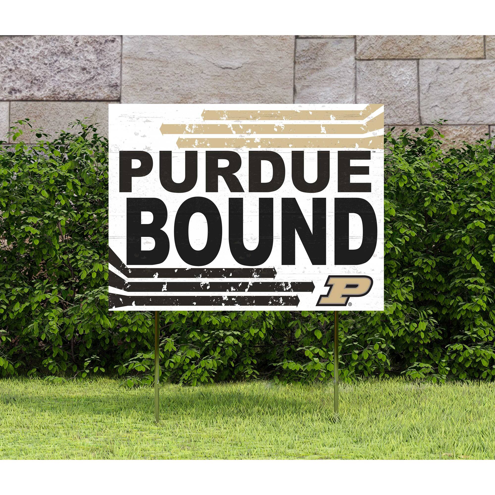 Jardine Purdue Boilermakers 18'' x 24'' Bound Yard Sign White 4940208 ...