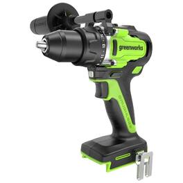 Greenworks - 24V Cordless Brushless 1/2" Drill Driver (Metal Chuck /800 in.-lbs. /21 Clutch Position), Tool Only - Green