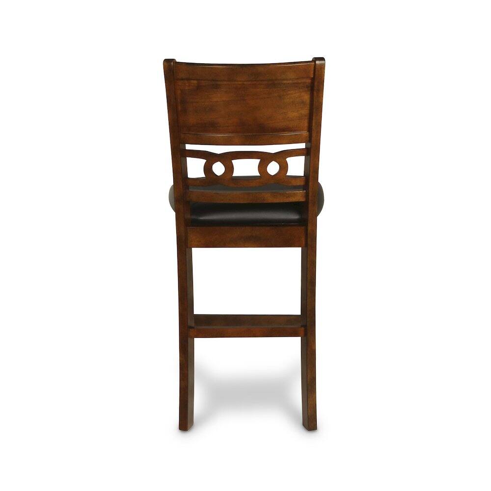 Alt View 6. New Classic Furniture - Gia 3-Piece 42" Wood Counter Drop Leaf Table Set - Brown.