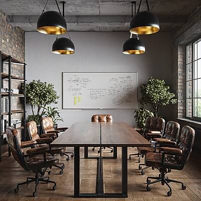 Alt View 2. U Brands - Steel Dry-Erase Whiteboard, Aluminum Frame, 8' x 4'.