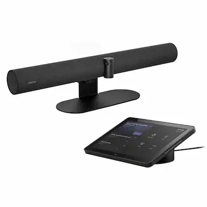 Front. Jabra - Jabra PanaCast 50 Video Bar System MS - For Video Conferencing - 3840 x 2160 Video (Live) - 4K - Network (RJ-45) - 1 x - Black.