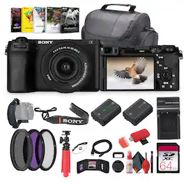 Sony - a6700 Mirrorless Vlogger Camera With 16-50mm II Lens + 64GB Card + More - Bundle
