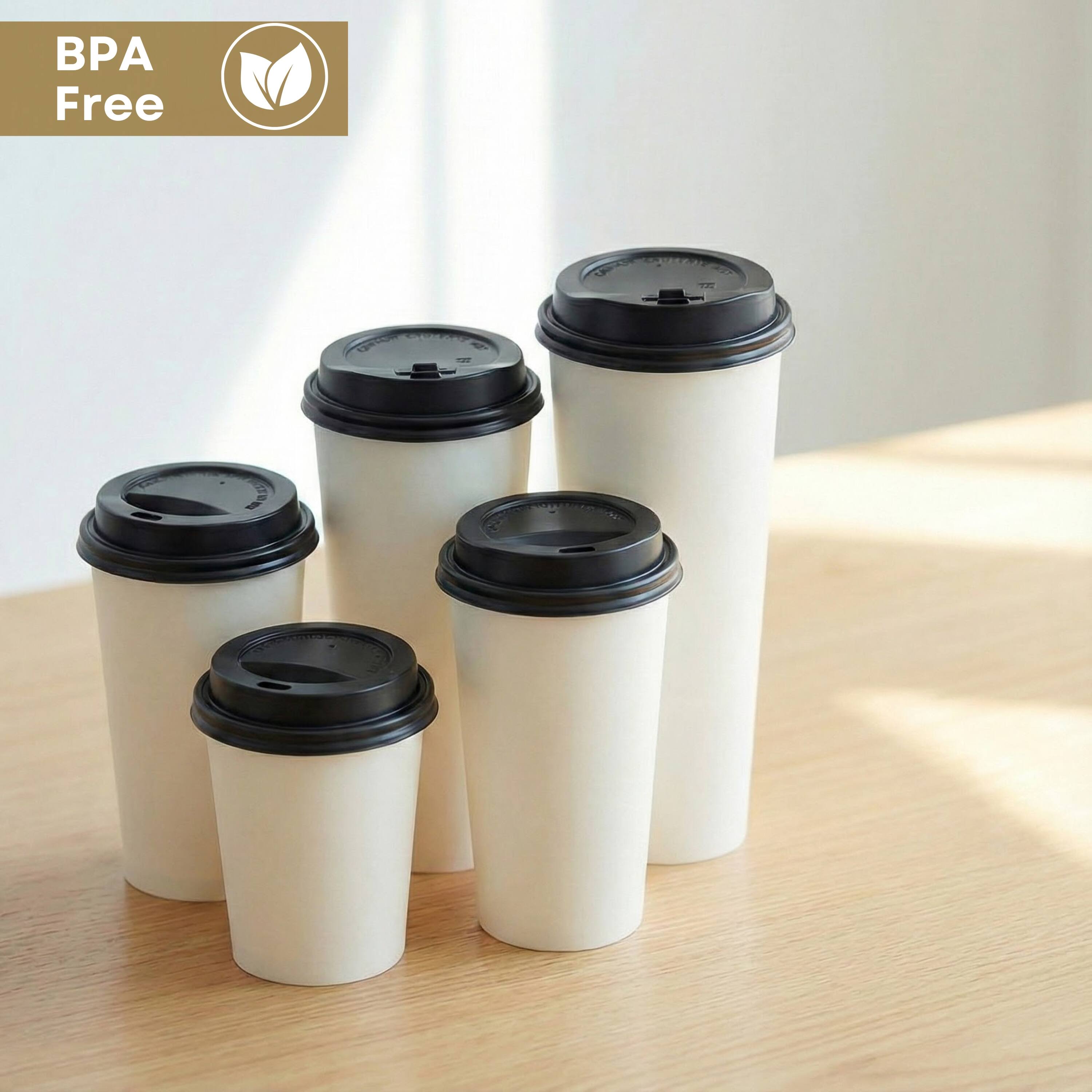 Alt View 1. Eco Harmony Products - Paper Cup (Single Wall), 90mm, White, 10oz, 1000-Pack - White.