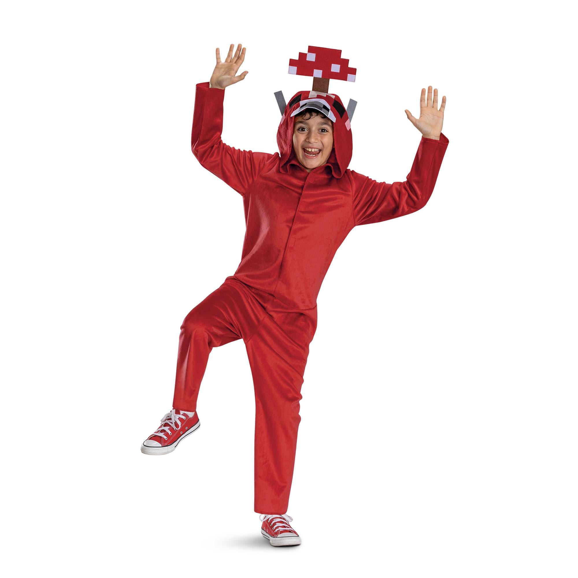 Alt View 10. Disguise - Minecraft Mooshroom Hooded Child Costume Jumpsuit | Medium 7-8 - Multi-Colored.