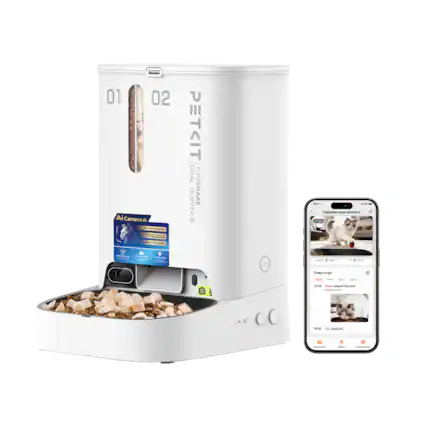 PETKIT
YUMSHARE DUAL-HOPPER
AI Camera
1:4 TUNSHART
12077I
Today's Log
17:10 - Angel enjoyed the meal
Duration: 120s
16:30 - Qiqi appeared
2 Meals
Pet 2
Fed 5