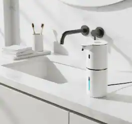 FINEAK - 2-Pack Touchless Foaming Soap Dispenser - 6-Level Wall Mount USB Rechargeable - White