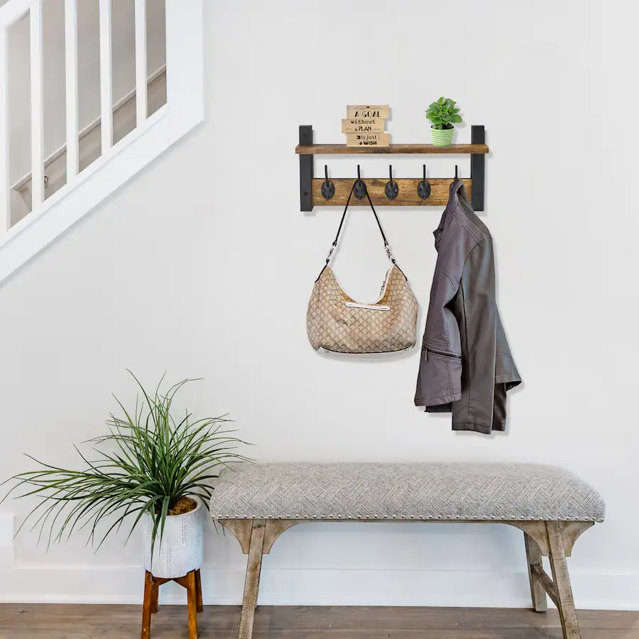 30 Inch Robe Hook Rack Sorbus Coat Hooks Wall Mount with Shelf, 16 Inch Coat Rack Wall Mount ...