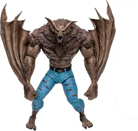 Front. McFarlane Toys - DC Megafig 9 Inch Action Figure | Man-Bat - Brown.