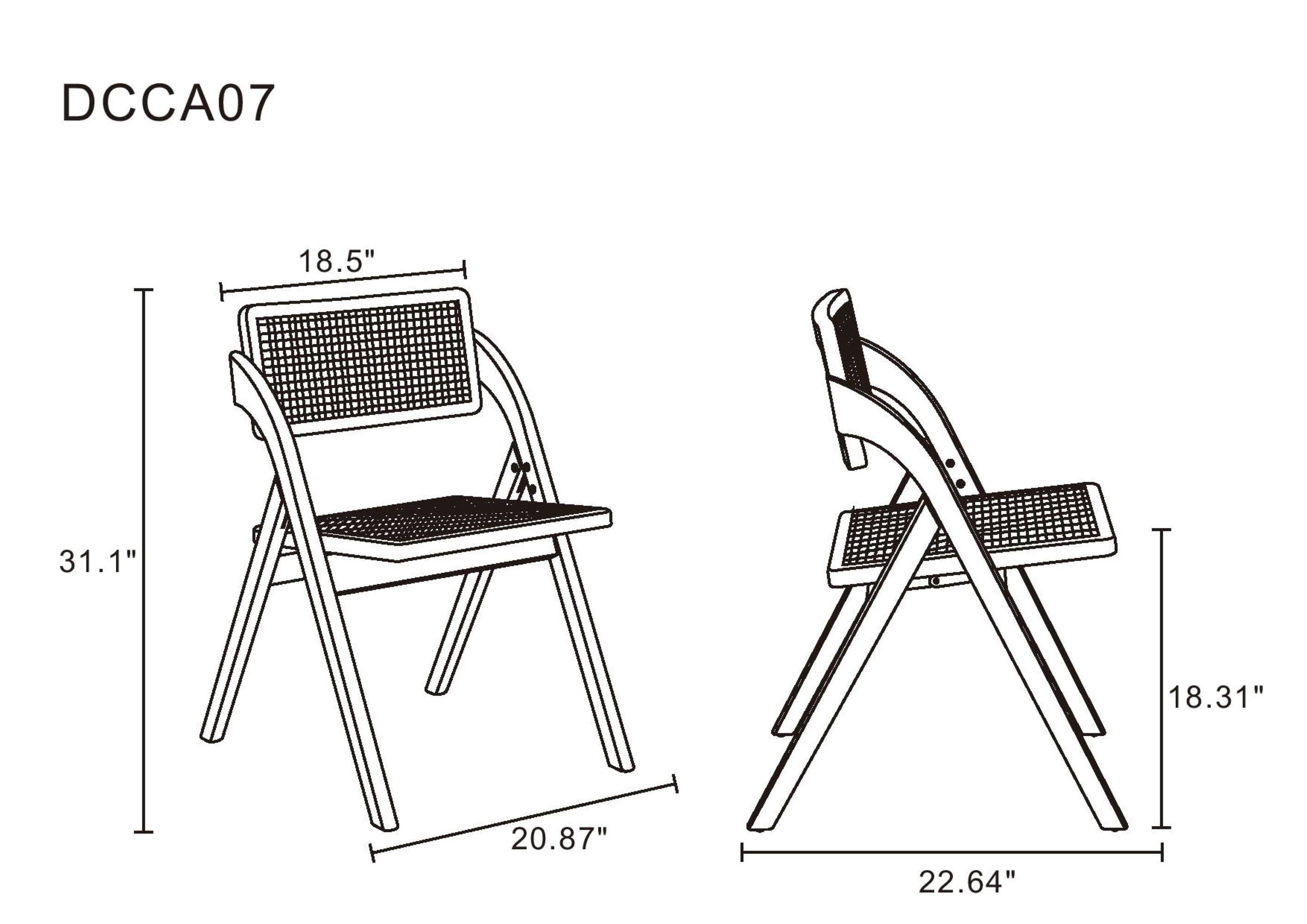 Manhattan Comfort Lambinet Industry Chic Wood Folding Chair Set of 2 ...