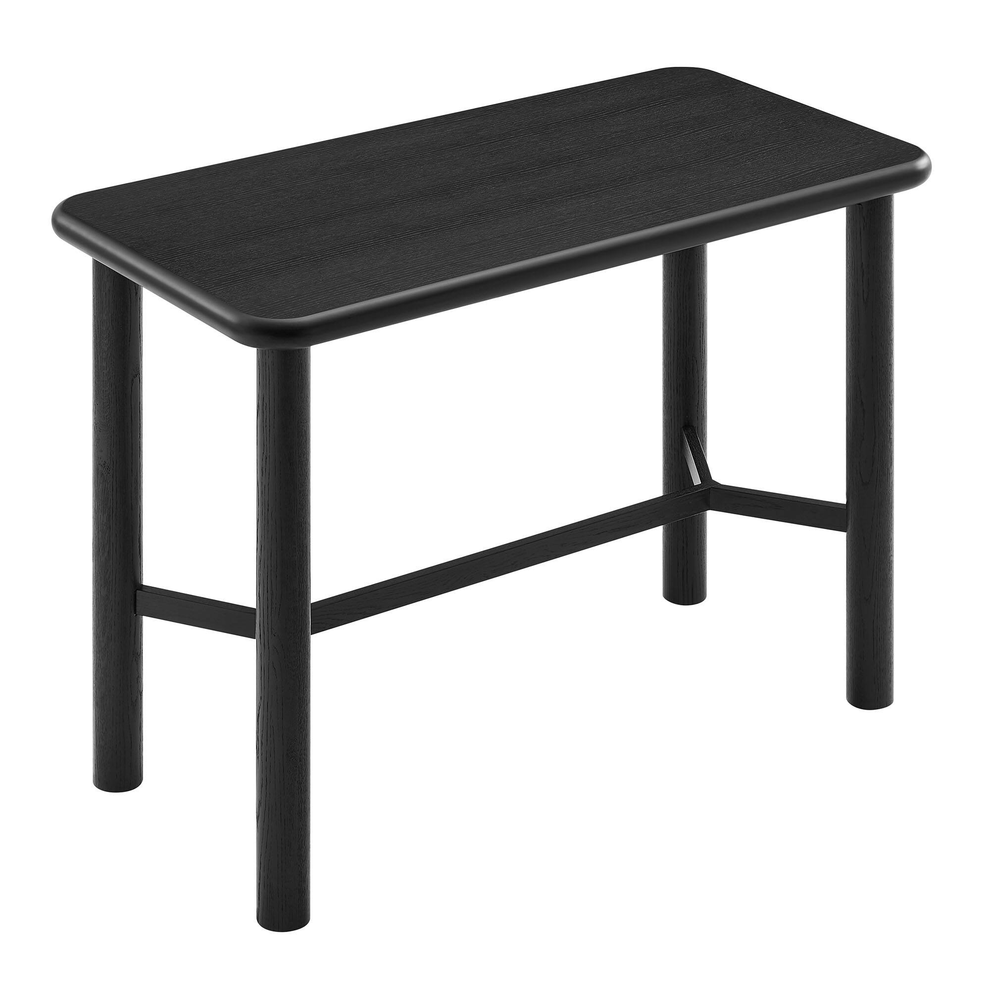 Alt View 4. Modway - Alvia Rectangular 60" Oak Wood Bar Table by Modway - Black.