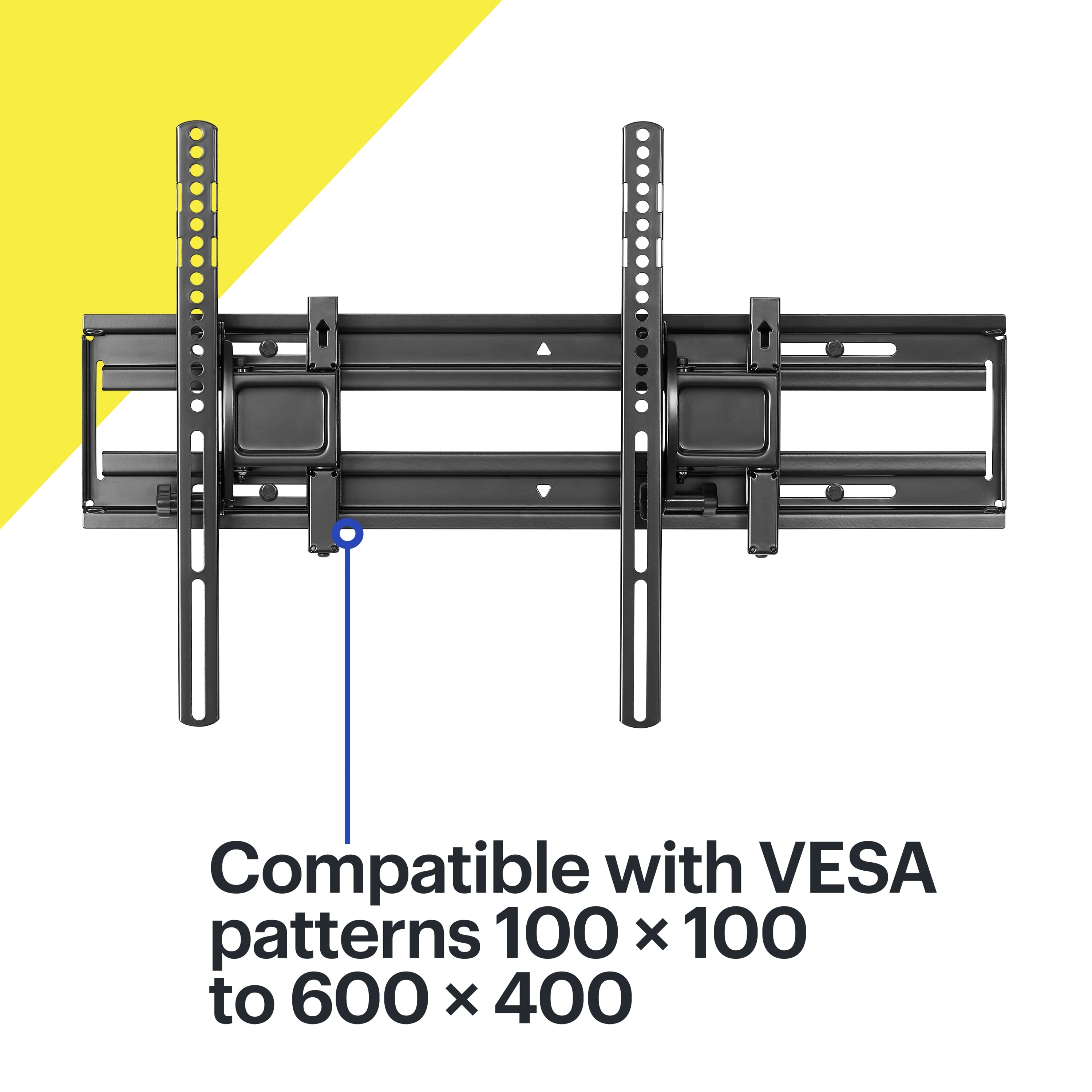 Compatible with VESA patterns 100 x 100 to 600 x 400.