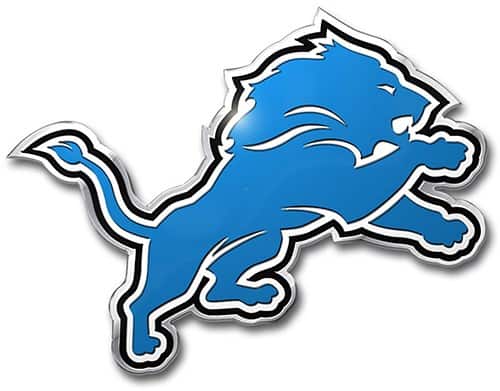 Front Standard. Team ProMark - Detroit Lions Emblem.