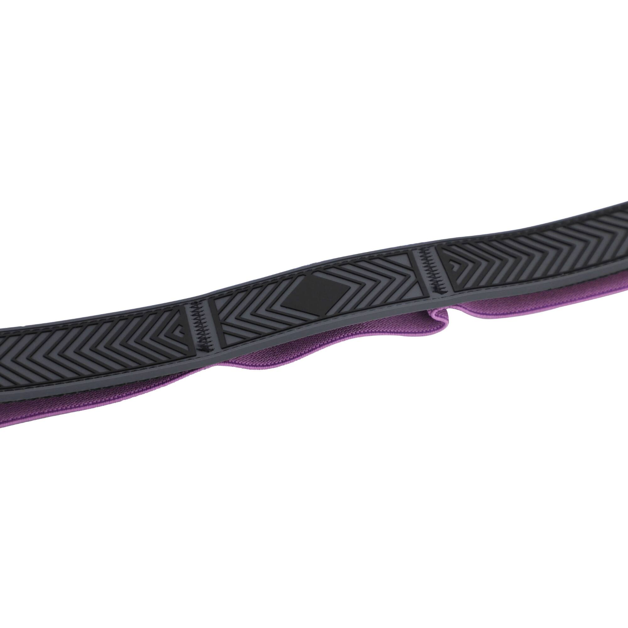 Alt View 5. Maji Sports - Elastic Yoga Straps With 9 Loops - Purple and Black.