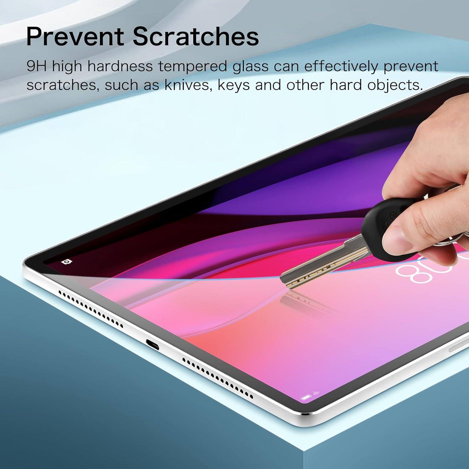 Prevent Scratches

9H high hardness tempered glass can effectively prevent scratches, such as knives, keys and other hard objects.