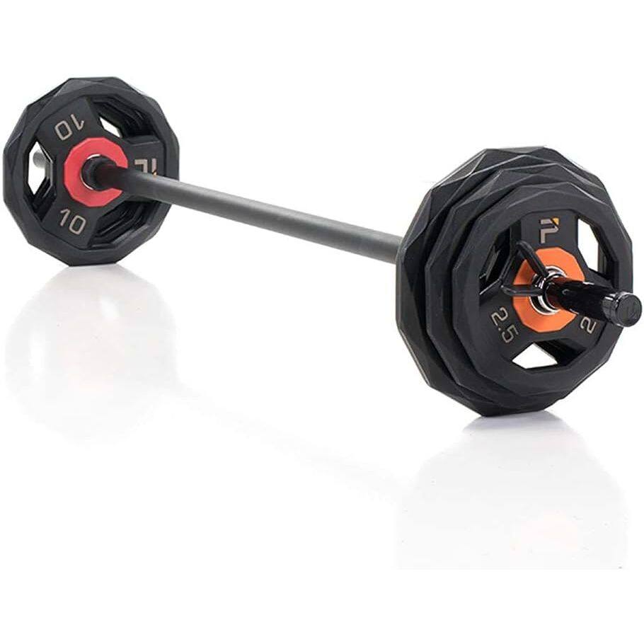 Alt View 5. Power Systems - ProElite Cardio Barbell - Pair of 10lb Barbell Plates for Home Gym Training - Black.