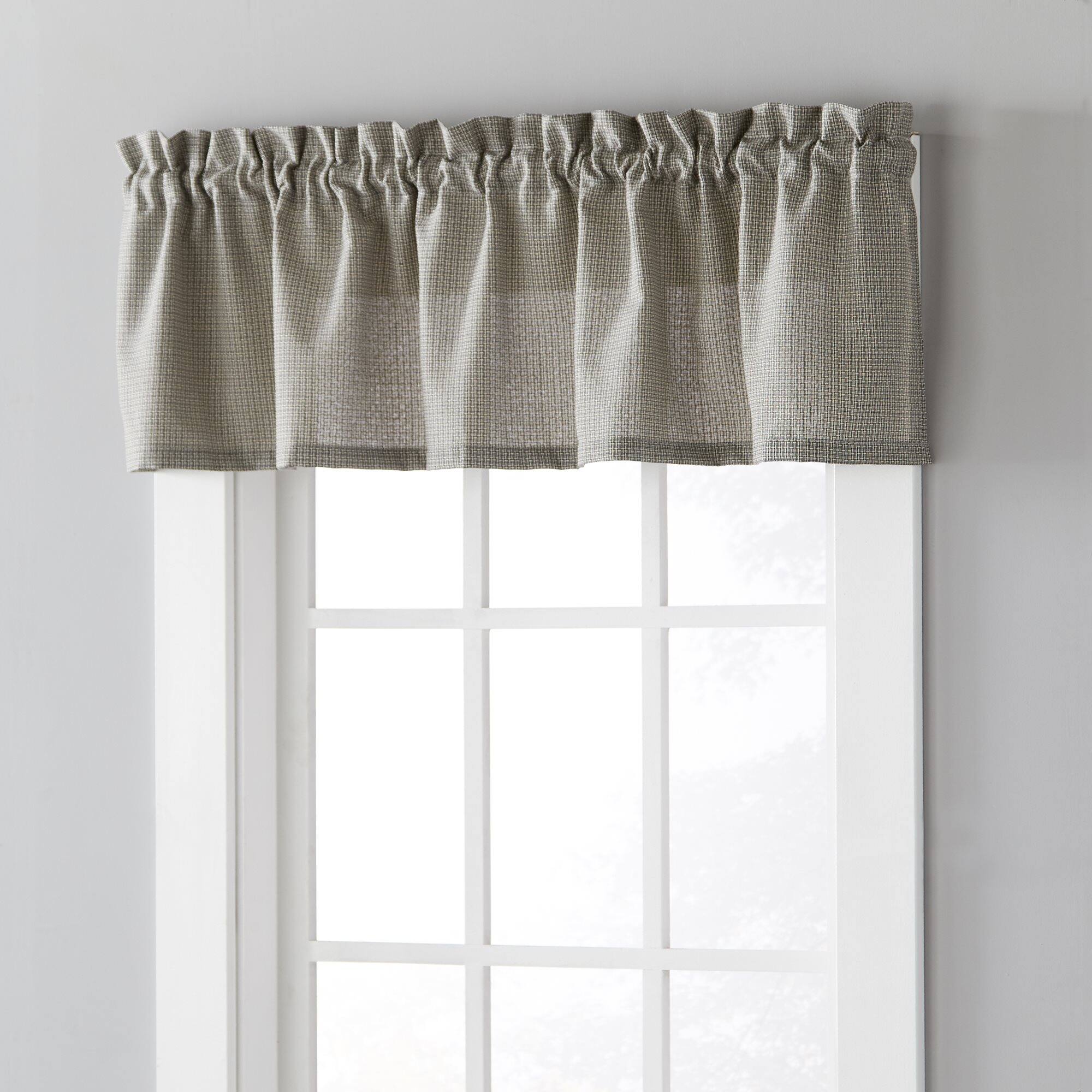 Angle. SKL Home - Saturday Knight Ltd Nelson Versatile Tailored Window Valance - 58" x 13" Black - Black.