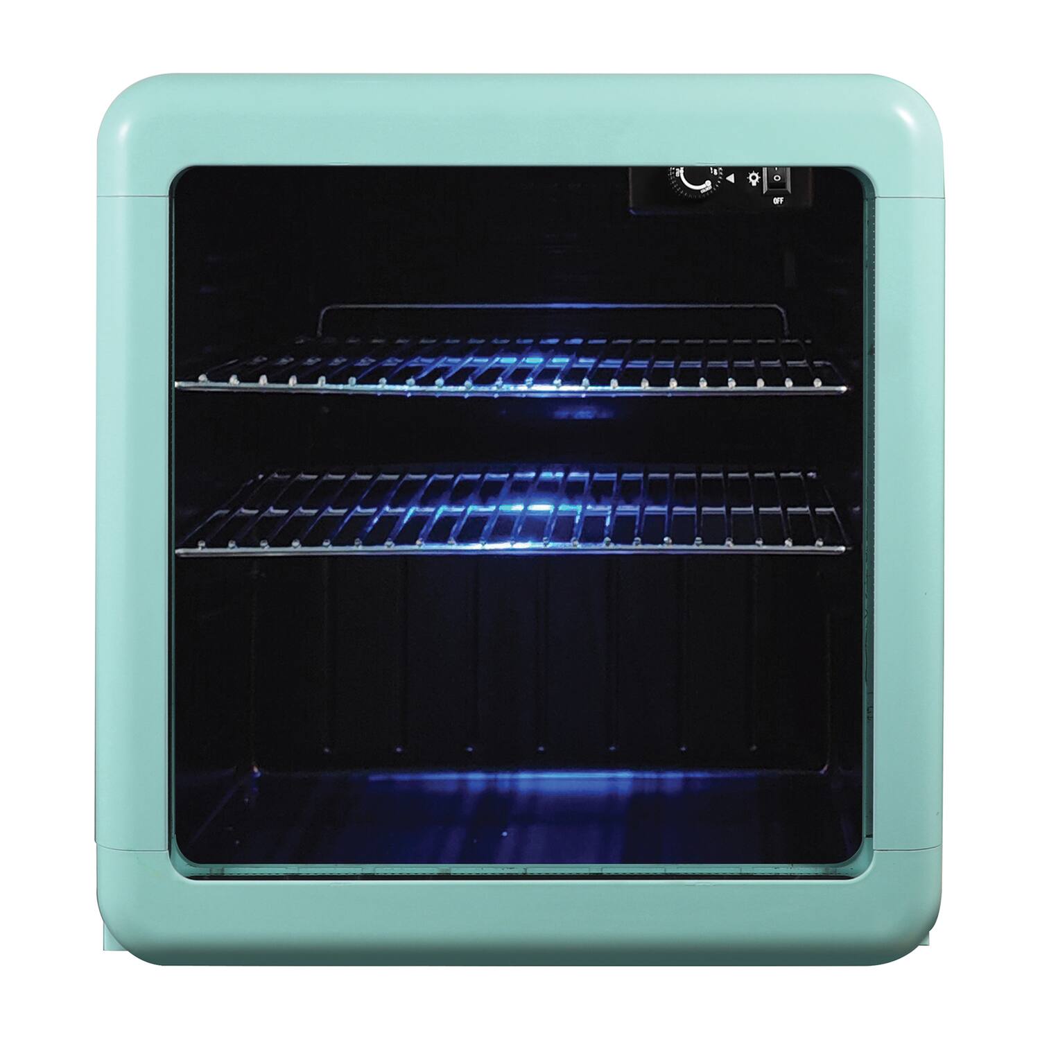 Back. Magic Chef - 1.7-Cu. Ft. Retro Beverage Cooler - Green.