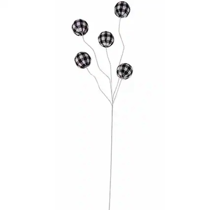 Front. BreeBe - *Blk/Wht Plaid Ball Spray - Black , White.