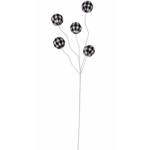 Front. BreeBe - *Blk/Wht Plaid Ball Spray - Black , White.