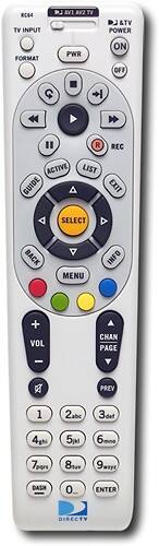Angle. DirecTV - Universal Remote - Silver.