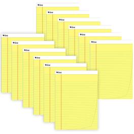 C-line - Legal Pad, Wide Ruled, Yellow, 50 Sheets, Pack of 12