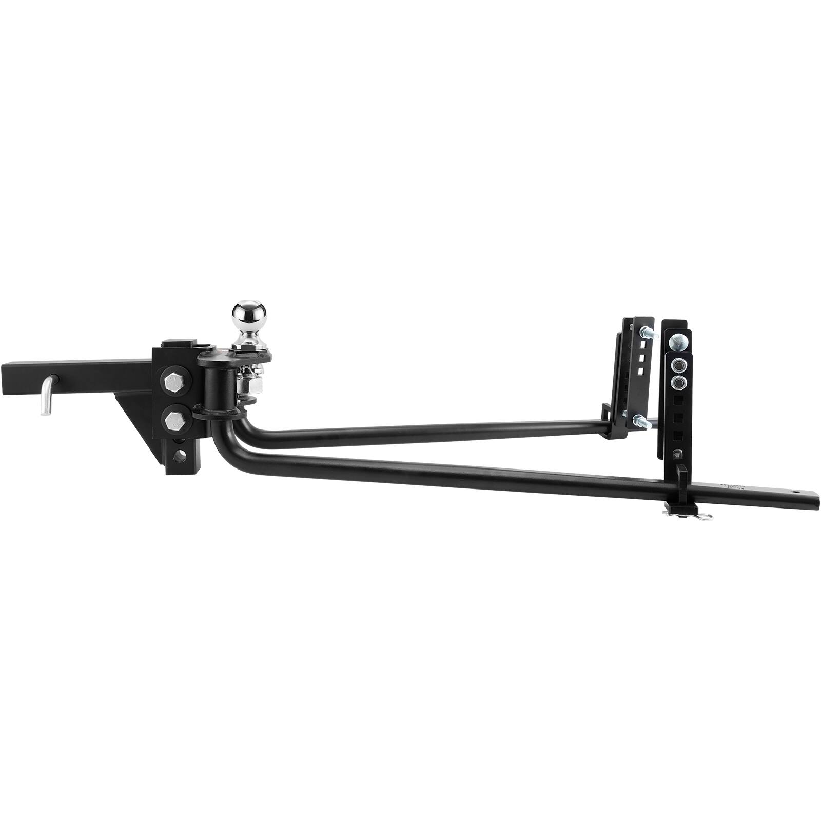 Alt View 5. VEVOR - Weight Distribution Hitch,1,000 lbs Weight Distributing Hitches Kit with Sway Control for Trailer,2-In Solid Steel Shank - Black.