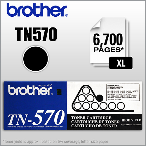 UPC 012502609681 product image for Brother - TN570 High-Yield Toner Cartridge - Black | upcitemdb.com